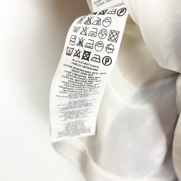 MNG by Mango Paisley Sheath Dress Blue White Knee Length With Sash Womens Size M - Picture 8 of 13